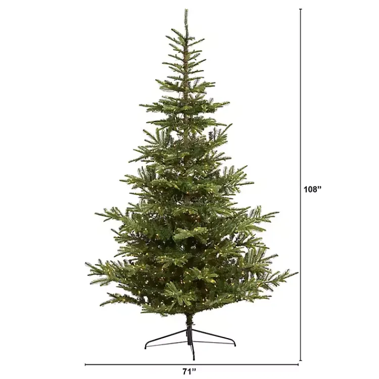 Outlet 9 ft. Clear Lit Washington Spruce Christmas Tree Christmas Trees