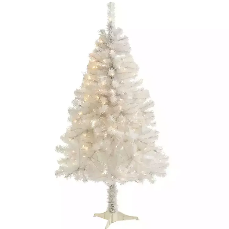5 ft. Clear Pre-Lit White Christmas Tree Christmas Trees
