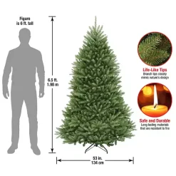 Clearance 6.5 ft. Dunhill Fir Hinged Christmas Tree Christmas Trees