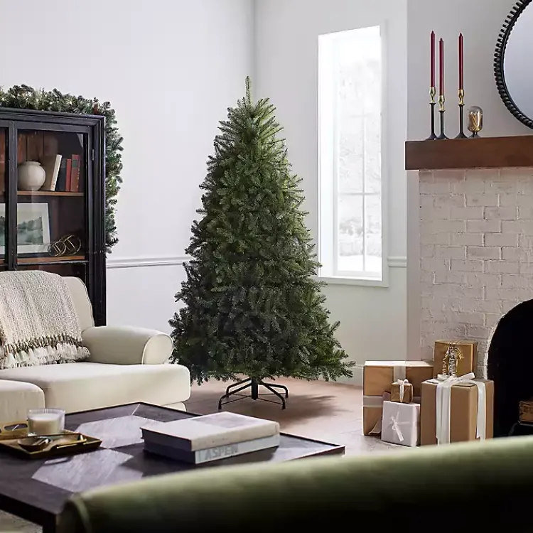 Clearance 6.5 ft. Dunhill Fir Hinged Christmas Tree Christmas Trees