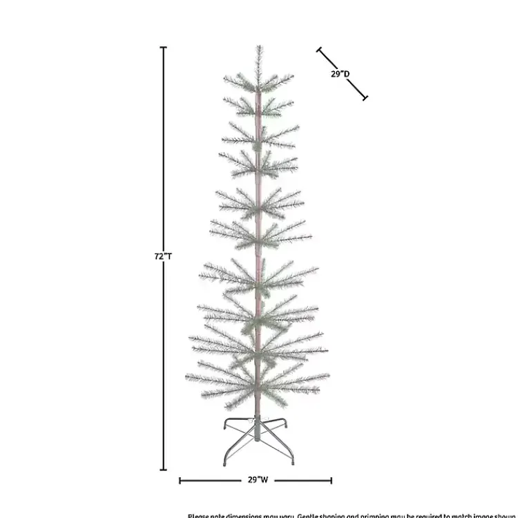Clearance 6 ft. Feather Bristle Display Christmas Tree Christmas Trees