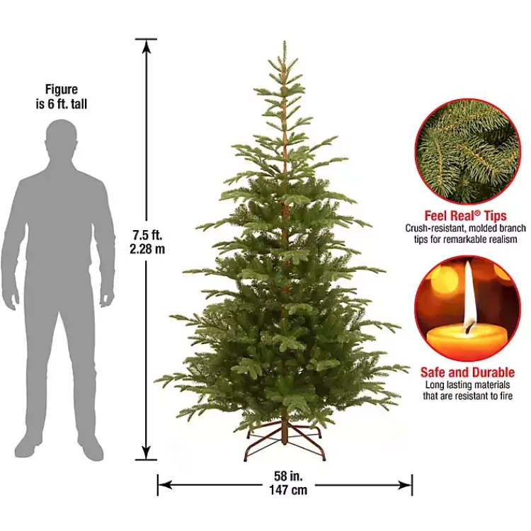 7.5 ft. Feel Real Norwegian Spruce Christmas Tree Christmas Trees