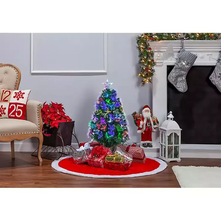 Clearance 3 ft. Fiber Optic Color Changing Christmas Tree Christmas Trees