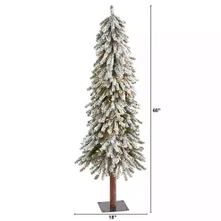 Discount 5 ft. Flocked Pre-Lit Grand Alpine Christmas Tree Christmas Trees