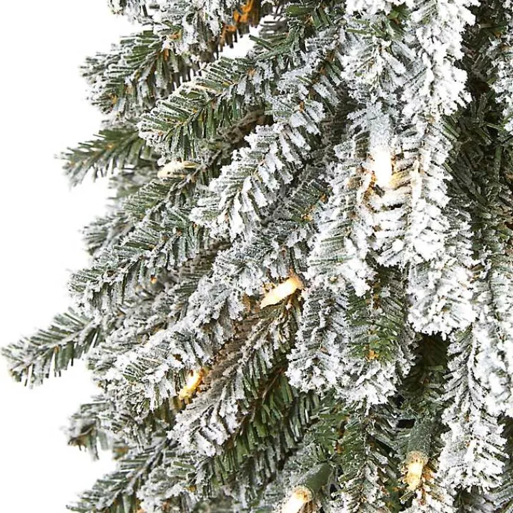 Discount 5 ft. Flocked Pre-Lit Grand Alpine Christmas Tree Christmas Trees