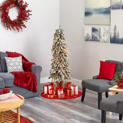 Discount 5 ft. Flocked Pre-Lit Grand Alpine Christmas Tree Christmas Trees