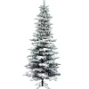 Sale 7.5 ft. Flocked Slim Utica Fir Christmas Tree Christmas Trees