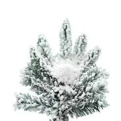 Sale 7.5 ft. Flocked Slim Utica Fir Christmas Tree Christmas Trees