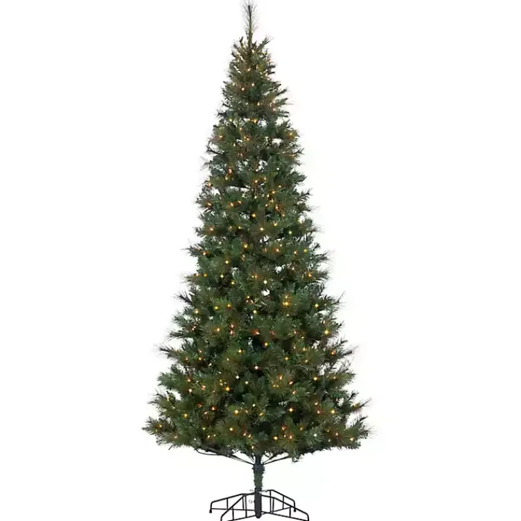 New 9 ft. Lit Baxter Pine Needle Mix Christmas Tree Christmas Trees