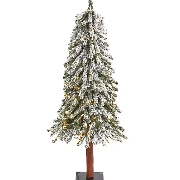 Online 4 ft. Lit Flocked Grand Alpine Christmas Tree Christmas Trees
