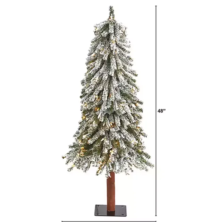Online 4 ft. Lit Flocked Grand Alpine Christmas Tree Christmas Trees