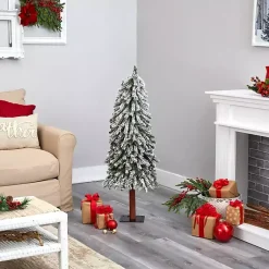 Online 4 ft. Lit Flocked Grand Alpine Christmas Tree Christmas Trees