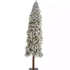Outlet 7 ft. Lit Flocked Grand Alpine Christmas Tree Christmas Trees