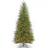 Clearance 6.5 ft. Multi-Lit Dunhill Fir Slim Christmas Tree Christmas Trees