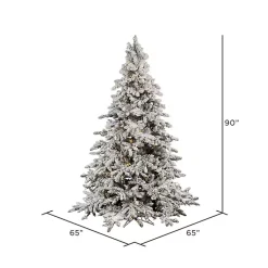 Outlet 7.5 ft. Pre-Lit Flocked Utica Fir Christmas Tree Christmas Trees