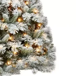 Hot 7.5 ft. Pre-Lit Frosted Branches Christmas Tree Christmas Trees