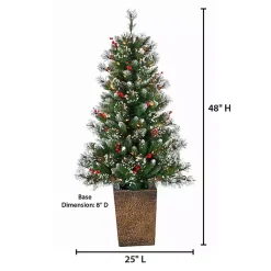 4 ft. Pre-Lit Glacier Pine Potted Christmas Tree Christmas Trees