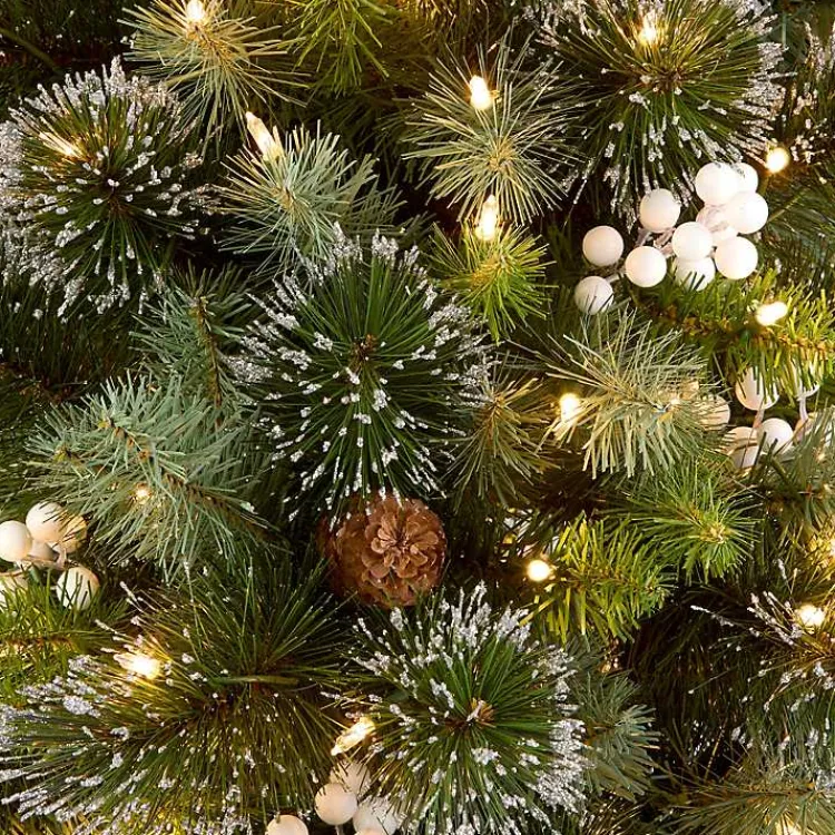 Hot 4 ft. Pre-Lit Glittery Crestwood Spruce Tree Christmas Trees