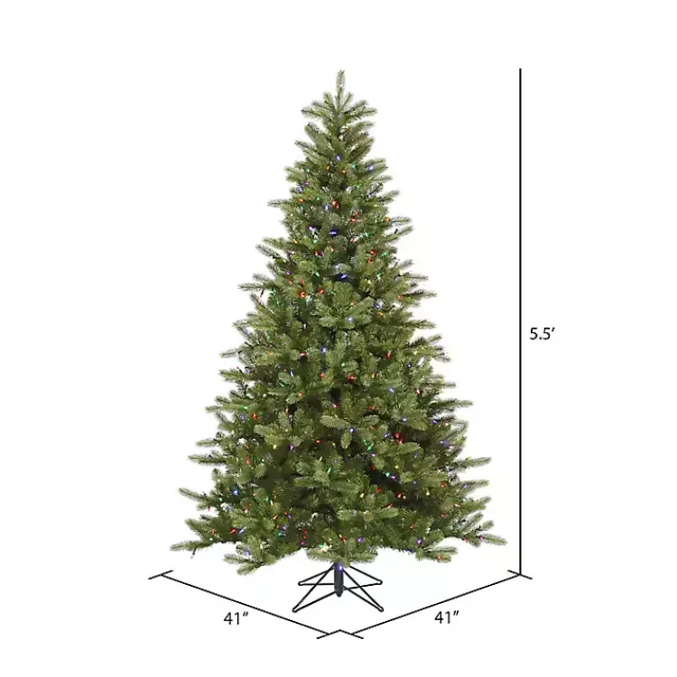 New 5.5 ft. Pre-Lit Multicolor Spruce Christmas Tree Christmas Trees