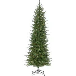 Discount 7.5 ft. Pre-Lit Narrow Dover Pine Christmas Tree Christmas Trees