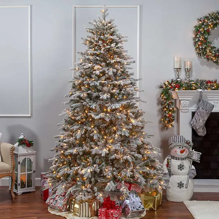 Best 7.5 ft. Pre-Lit Natural Cut Spruce Christmas Tree Christmas Trees