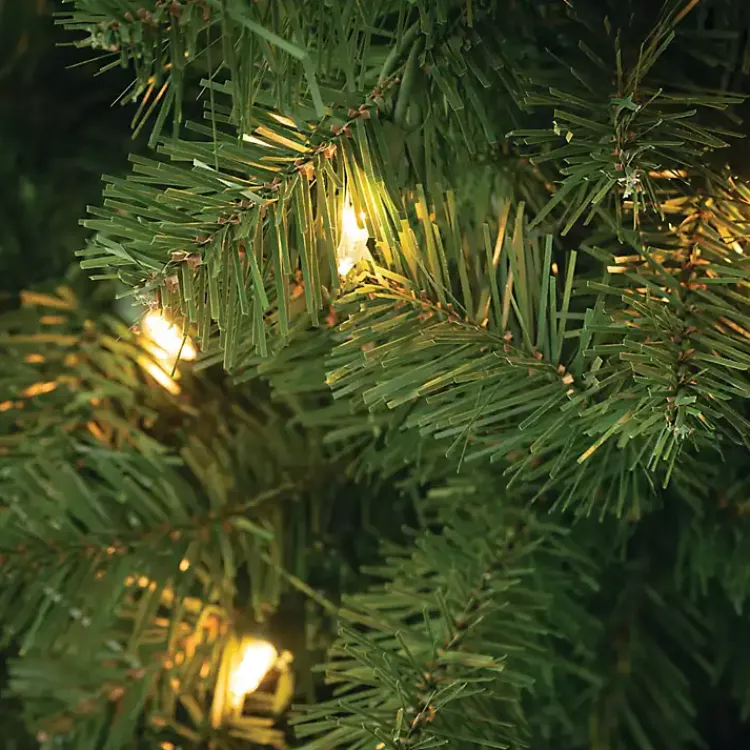 Clearance 6.5 ft. Pre-Lit Pine Christmas Tree Christmas Trees