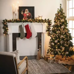 Clearance 6.5 ft. Pre-Lit Pine Christmas Tree Christmas Trees