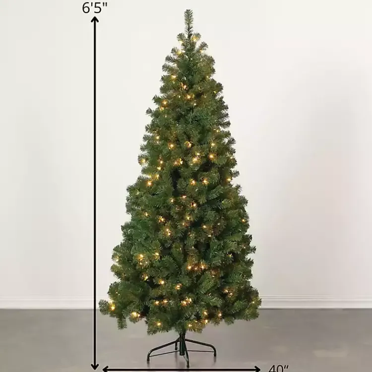Clearance 6.5 ft. Pre-Lit Pine Christmas Tree Christmas Trees