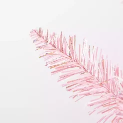 Outlet 7.5 ft. Pre-Lit Pink Tinsel Christmas Tree Christmas Trees