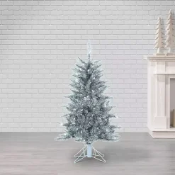 Sale 4 ft. Pre-Lit Tinsel Christmas Tree Christmas Trees