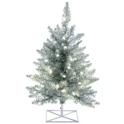 Hot 3 ft. Pre-Lit Tinsel Christmas Tree Christmas Arrangements & Garland