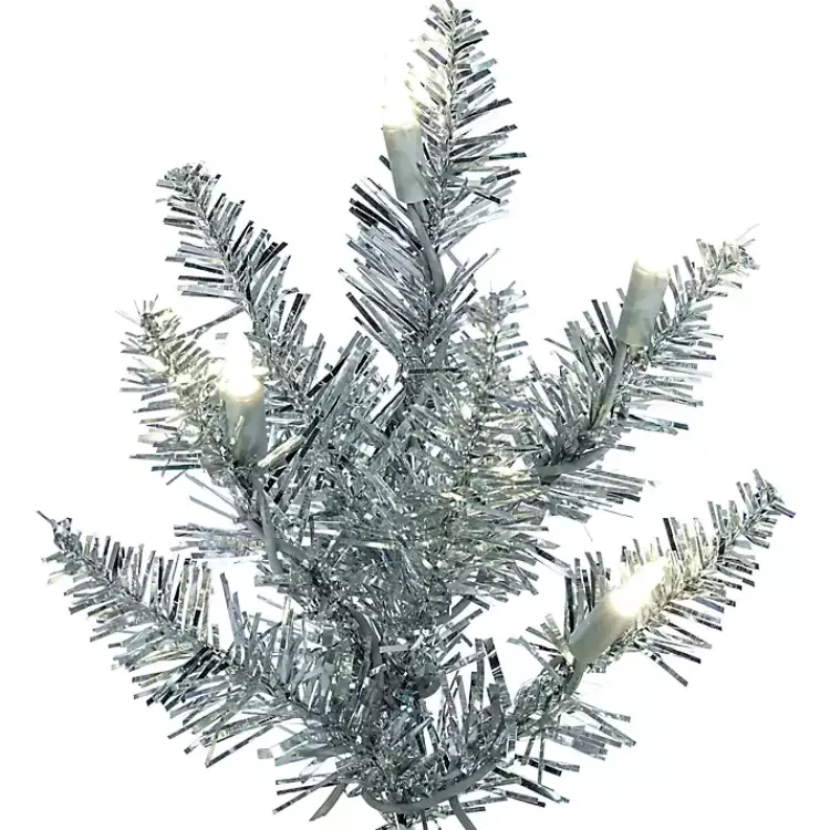 Hot 3 ft. Pre-Lit Tinsel Christmas Tree Christmas Arrangements & Garland