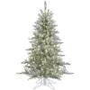 Best 5.5 ft. Pre-Lit Silver Tinsel Christmas Tree Christmas Trees