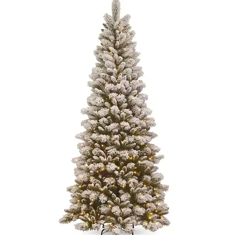 Hot 7.5 ft. Pre-Lit Snowy Westwood Pine Christmas Tree Christmas Trees