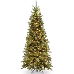 Discount 6.5 ft. Pre-Lit Tiffany Fir Slim Christmas Tree Christmas Trees
