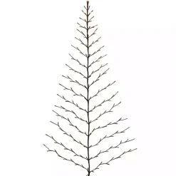 Sale 6 ft. Pre-Lit Twig Wall Hanging Christmas Tree Christmas Art & Wall Decor