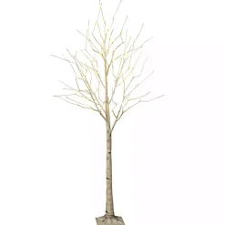 New 6 ft. Pre-Lit White Birch Christmas Tree Christmas Trees