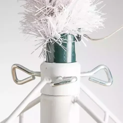 New 4 ft. Pre-Lit White Tinsel Christmas Tree Christmas Trees