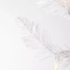 New 4 ft. Pre-Lit White Tinsel Christmas Tree Christmas Trees