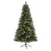 Hot 7 ft. Snowy Pine & Pinecones Christmas Tree Christmas Trees