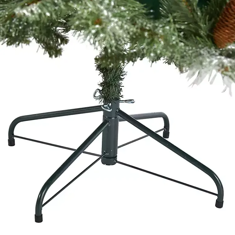 Hot 7 ft. Snowy Pine & Pinecones Christmas Tree Christmas Trees