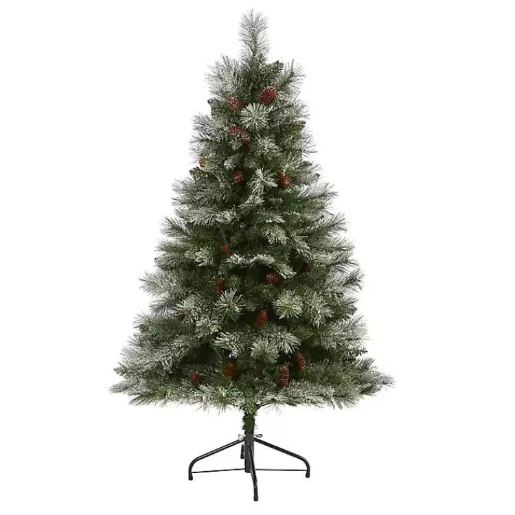 Clearance 5 ft. Snowy Pine & Pinecones Christmas Tree Christmas Trees
