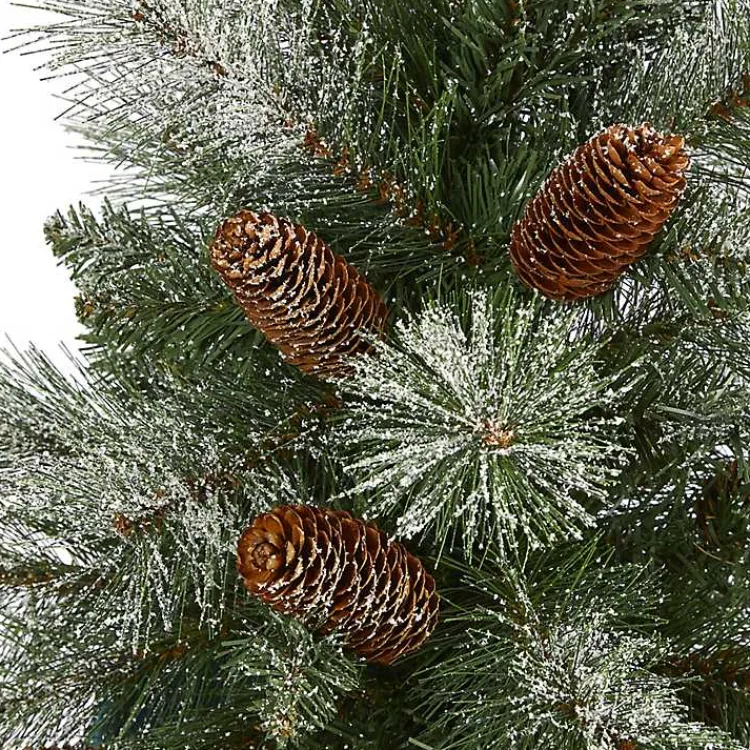 Clearance 5 ft. Snowy Pine & Pinecones Christmas Tree Christmas Trees