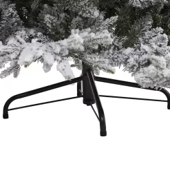 Clearance 8 ft. Warm Lit Flocked Fraser Fir Christmas Tree Christmas Trees