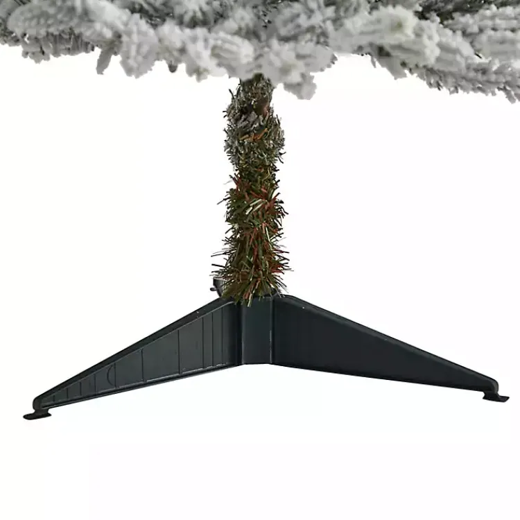 Discount 3 ft. White Lit Flocked Fraser Fir Christmas Tree Christmas Trees