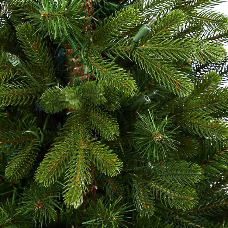 Clearance 3.5 Lit Fir Christmas Tree in White Tower Planter Christmas Arrangements & Garland