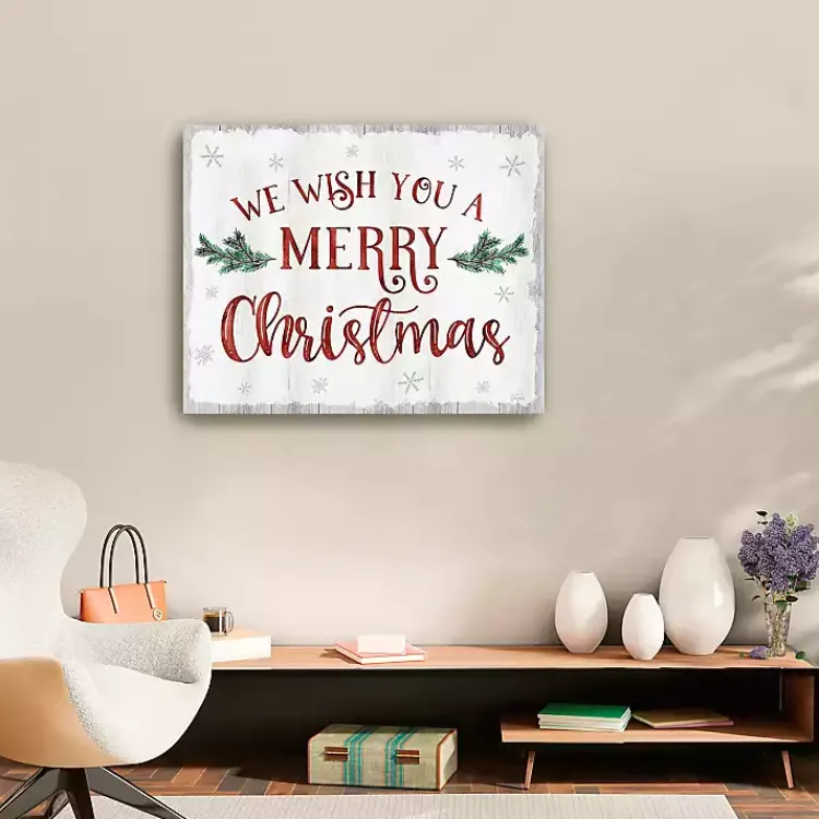 A Merry Christmas Canvas Art Print, 24x30 Christmas Art & Wall Decor