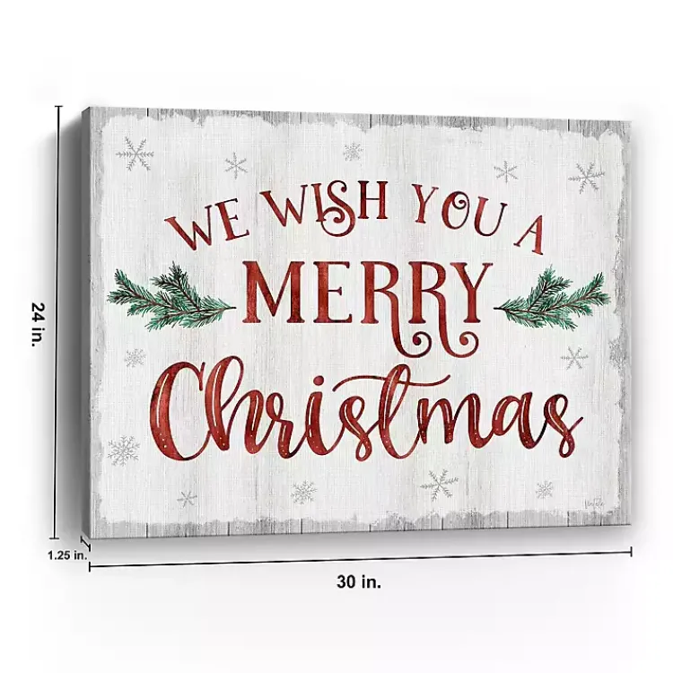 A Merry Christmas Canvas Art Print, 24x30 Christmas Art & Wall Decor