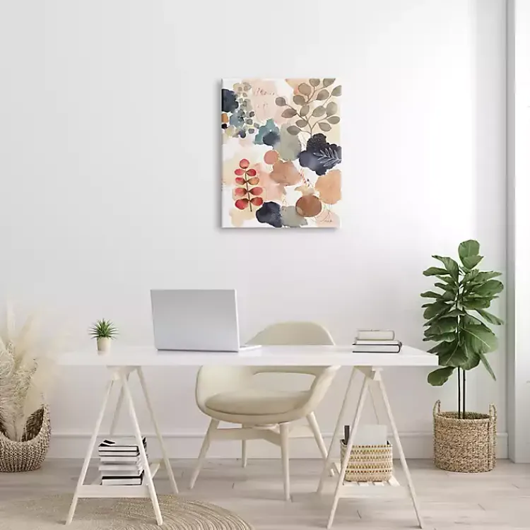 Kirklands Home Canvas Art|Abstract Botanical Collage Canvas Print, 24x30 in. Multi