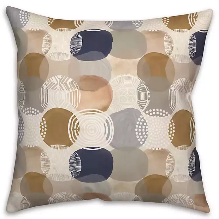 Kirklands Home Outdoor Cushions & Pillows|Abstract Circles Indoor/Outdoor Pillow Multi